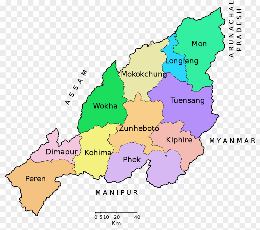 Map Wokha Kohima Naga Hills District, British India People PNG