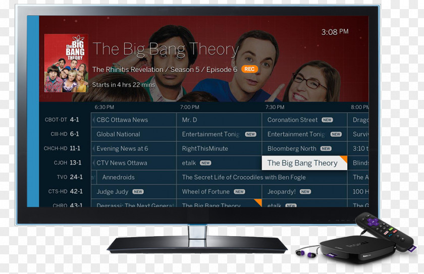 Overtheair Programming LCD Television Roku Tablo Channel PNG