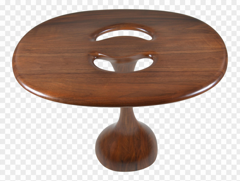 Wood Caving Table 1970s PNG