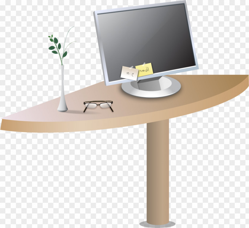 Furniture Design Table Desk Computer Vector Graphics Download PNG