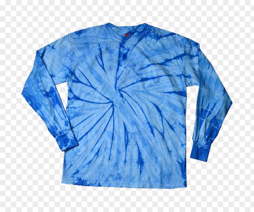 T-shirt Long-sleeved Blue Amazon.com Tie-dye PNG