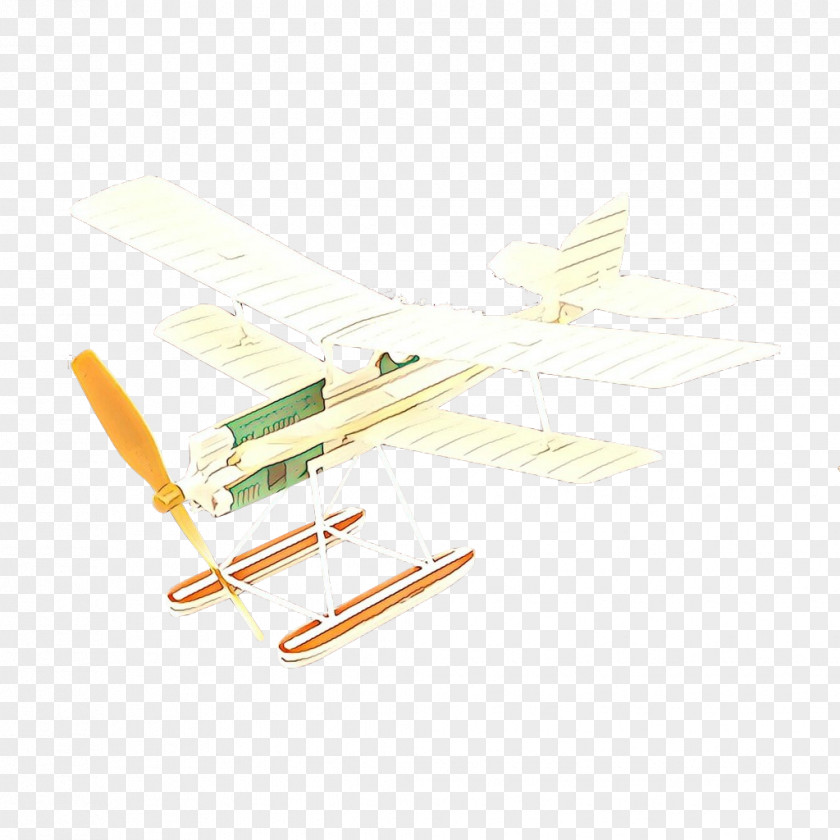 Yellow Physical Model Airplane PNG