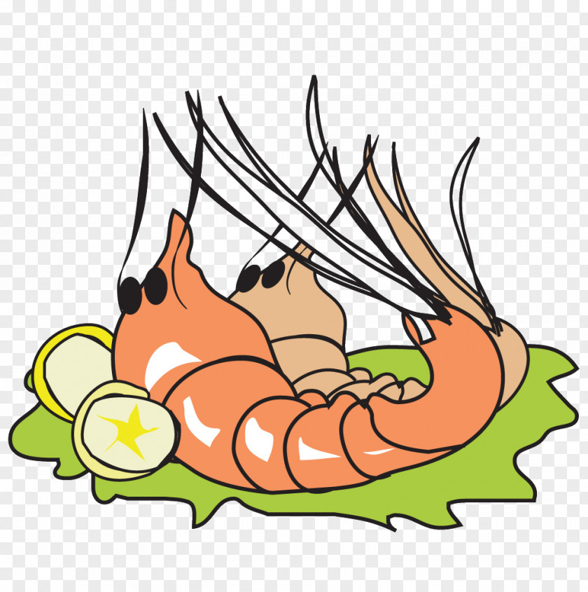 Cartoon Lobster Shrimp Windows Metafile Clip Art PNG