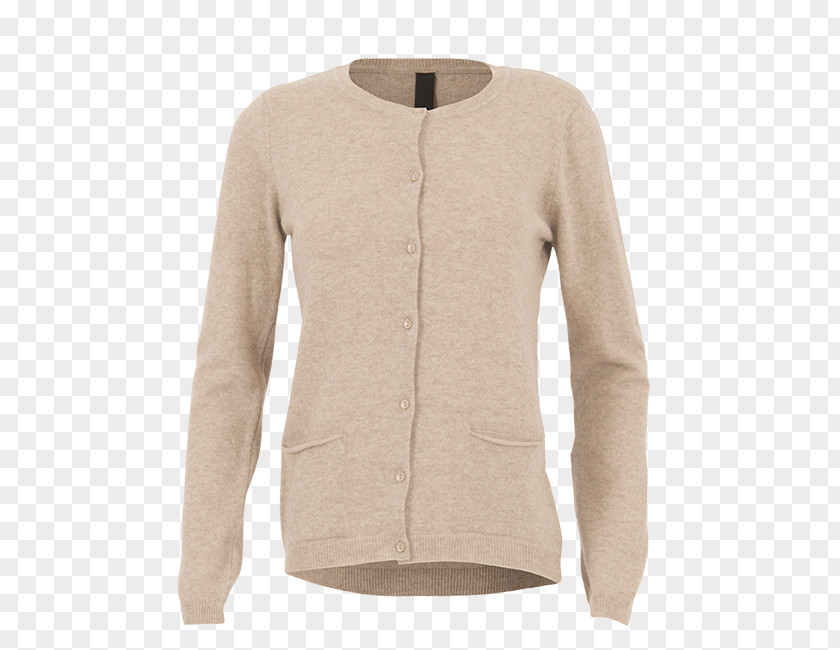 Cashmere Cardigan Neck Beige PNG