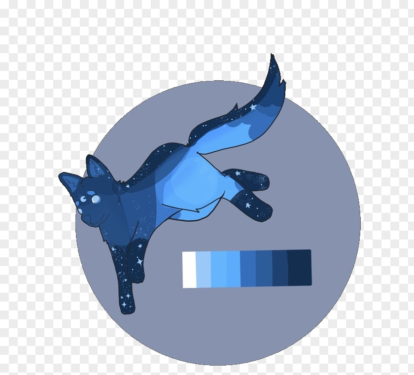 Design Marine Mammal Cobalt Blue PNG