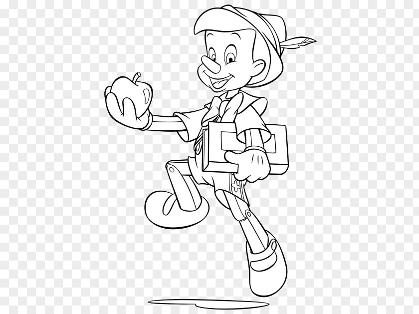 Pinocchio The Adventures Of Geppetto Figaro Coloring Book PNG
