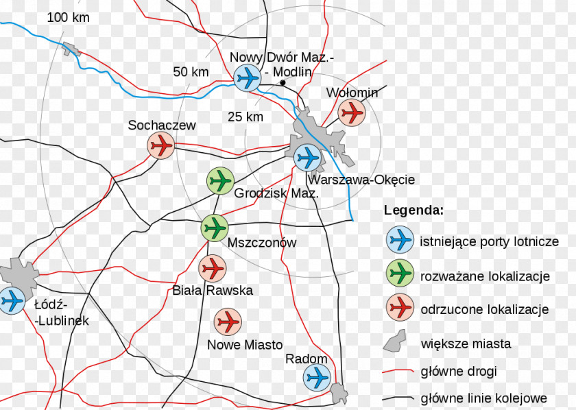 Warsaw Modlin Airport New Central Polish Grodzisk Mazowiecki Aerodrome PNG