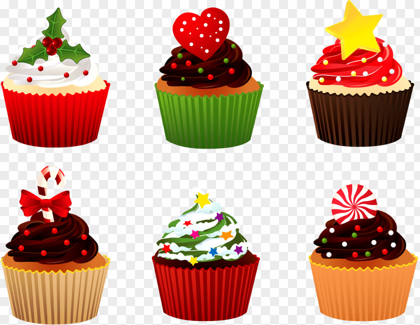 Cupcake Christmas Cupcakes Cake Candy Cane Birthday PNG