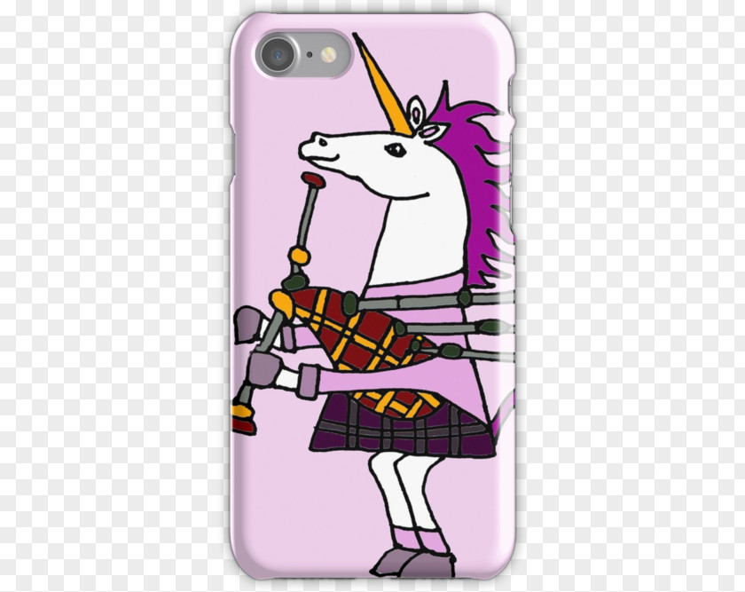 Unicorn Bagpipes Art Post Cards PNG