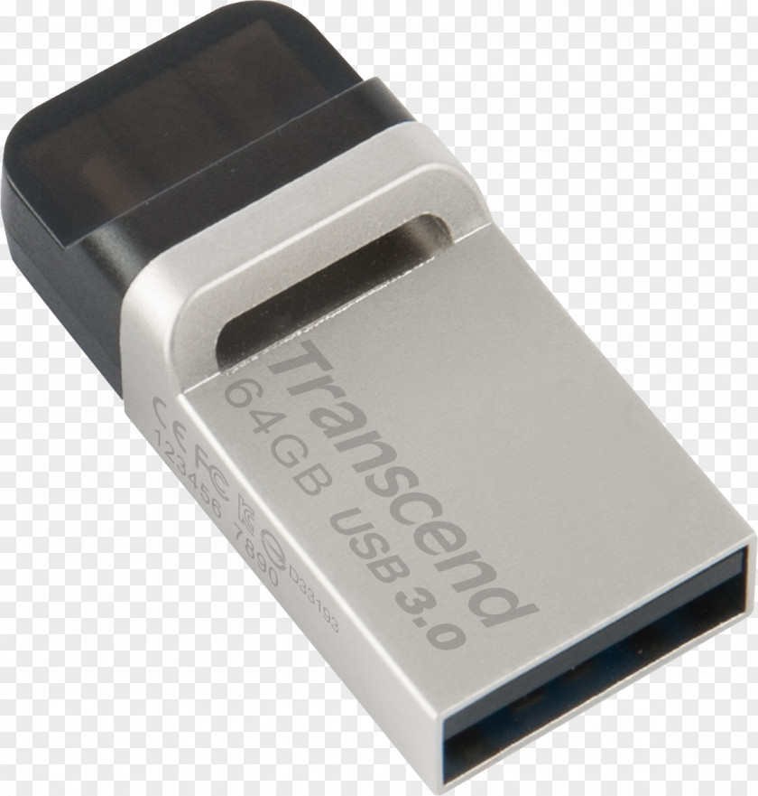 Usb Flash JetFlash 880 OTG Drive USB Drives Transcend Information On-The-Go PNG