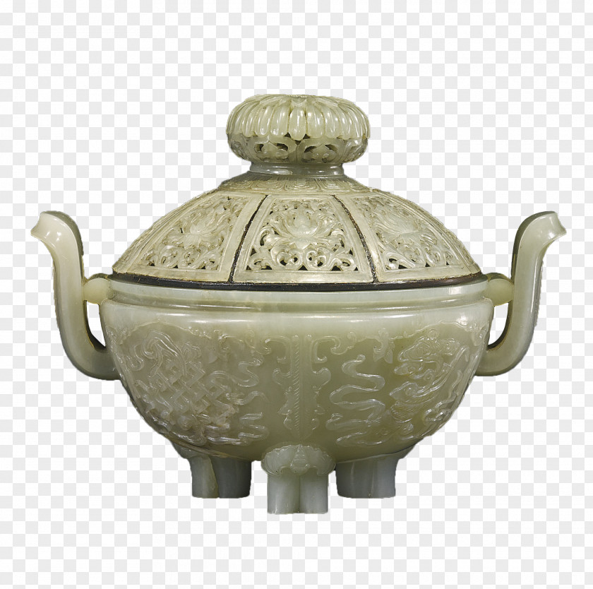 White Stove Tripod Furnace Ding Jade PNG
