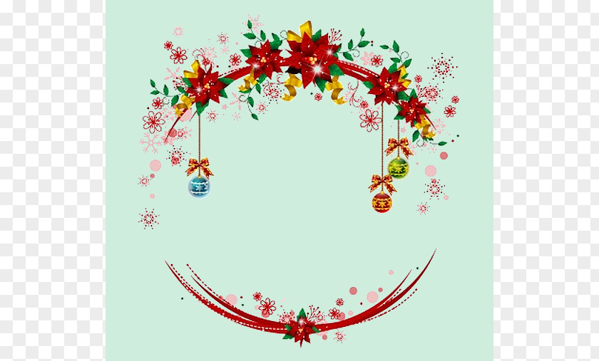 Bead Decoration Christmas Wreath Pattern PNG