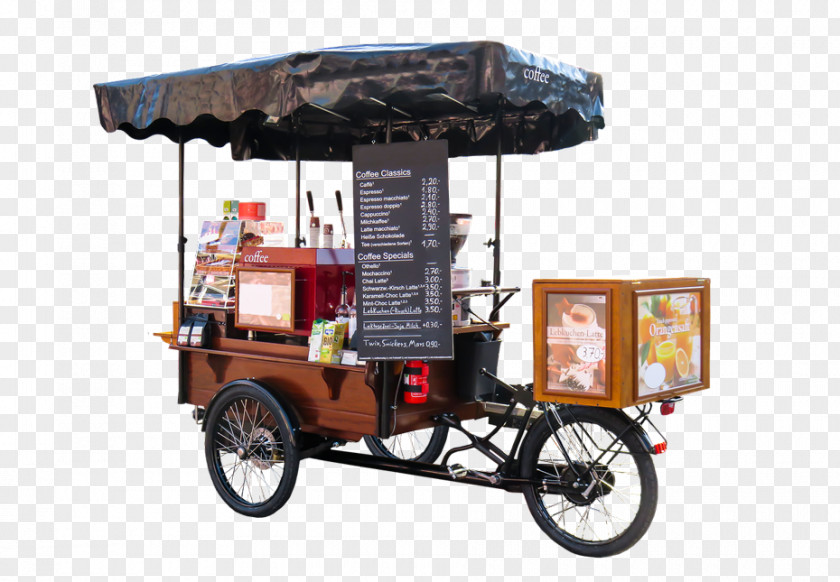 Vintage Food Truck Bicycle Drink Coffee Car Image PNG