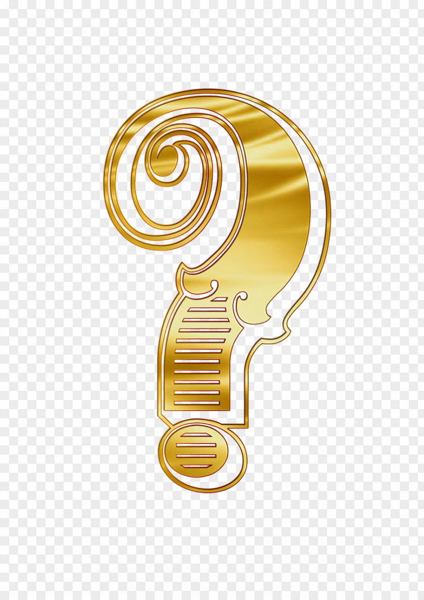 Gold Question Mark Punctuation PNG
