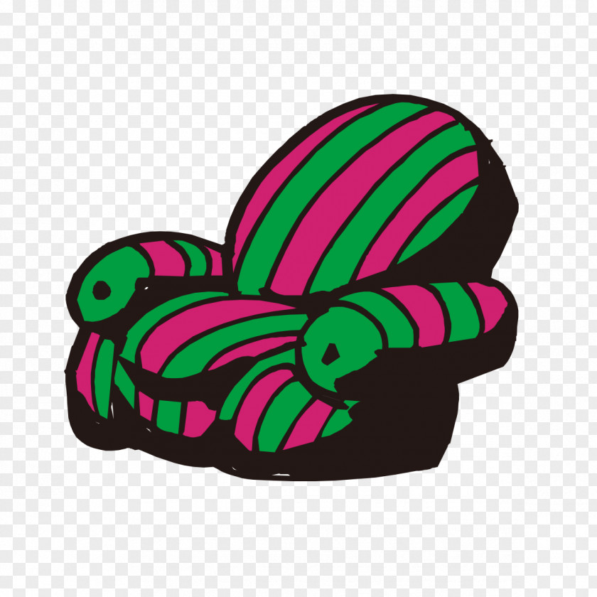 Hand-painted Pattern Armchair Couch Chair Clip Art PNG