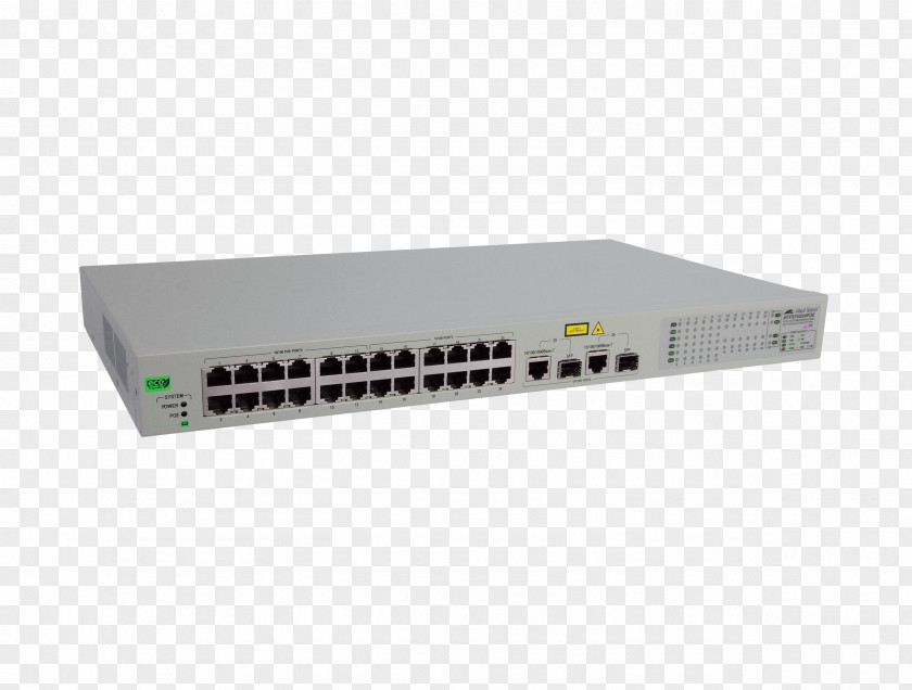 Poe Network Switch RF Modulator Allied Telesis AT FS750/24POE WebSmart Ethernet Hub PNG