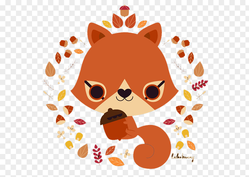 Cartoon Cute Little Squirrel FIG. Window Paper Sticker Wall Decal PNG