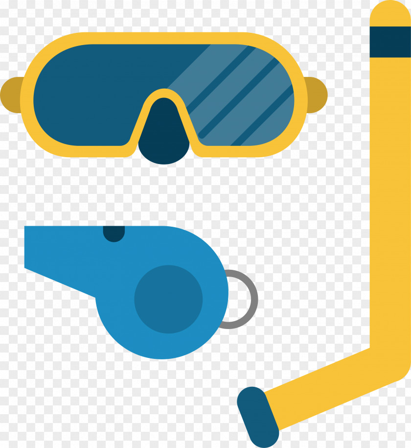 Cartoon Diving Mirror Glasses Clip Art PNG