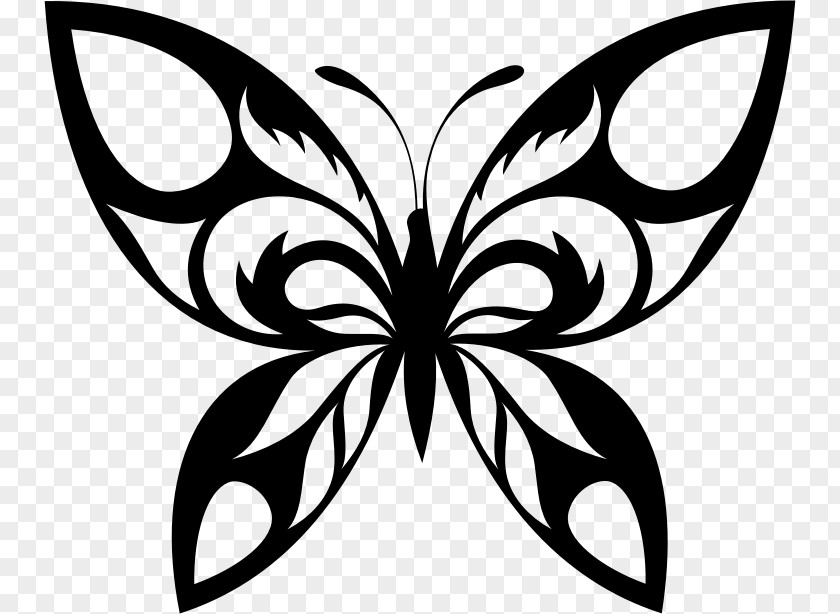 Tribal Arrow Butterfly Silhouette Clip Art PNG