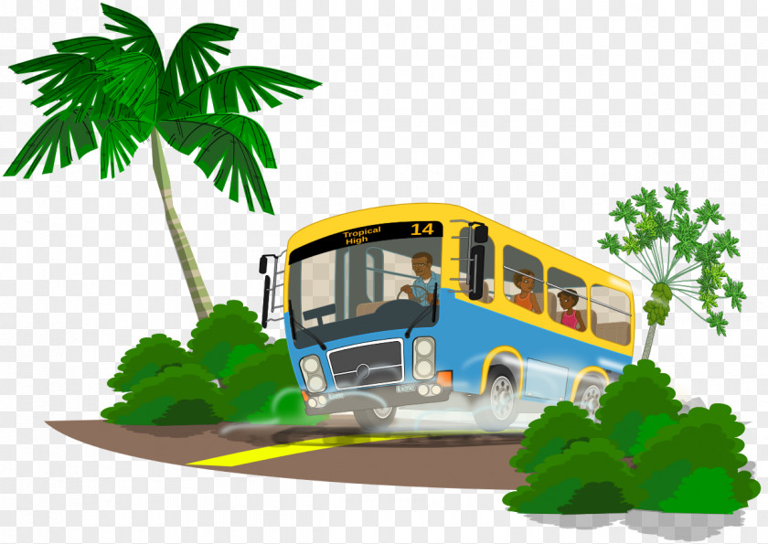 Island School Bus Travel Clip Art PNG