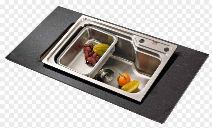 Stainless Steel Bucket Sink Kitchen Utensil Tableware PNG