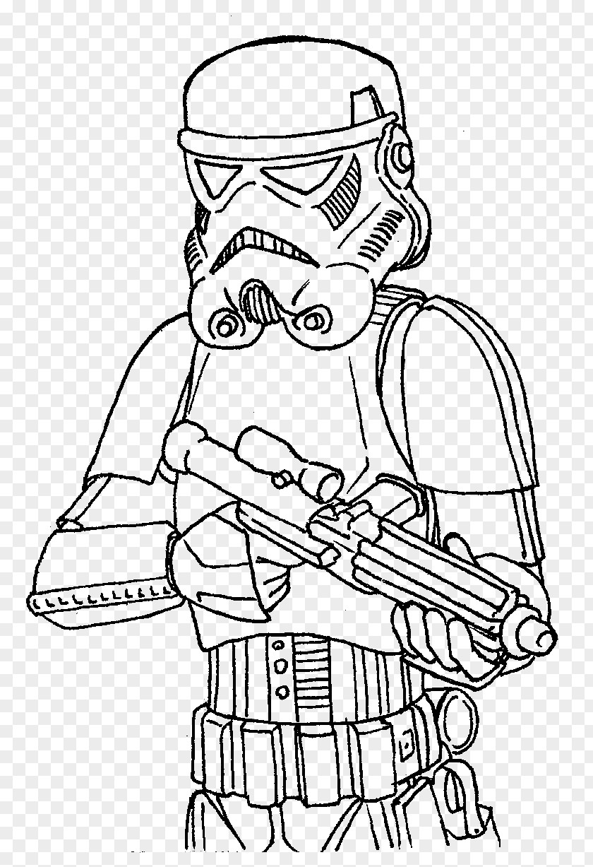 Stormtrooper Coloring Book Darth Maul Rey First Order PNG