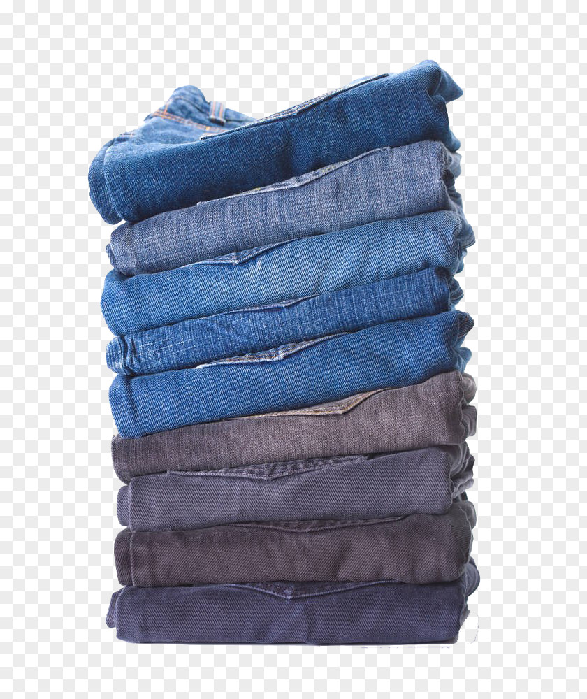 A Pile Of Folded Jeans Closeup Denim Clothing Trousers Stock Photography PNG