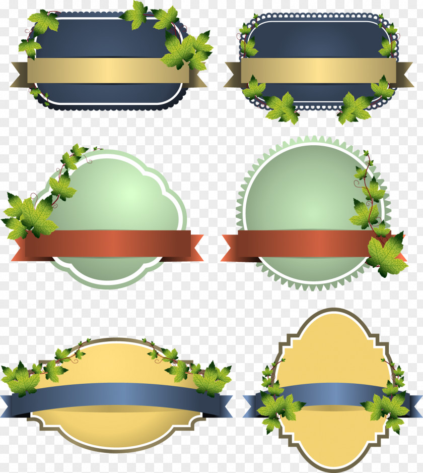 Leaf Trim Tabs Euclidean Vector Label Sticker PNG