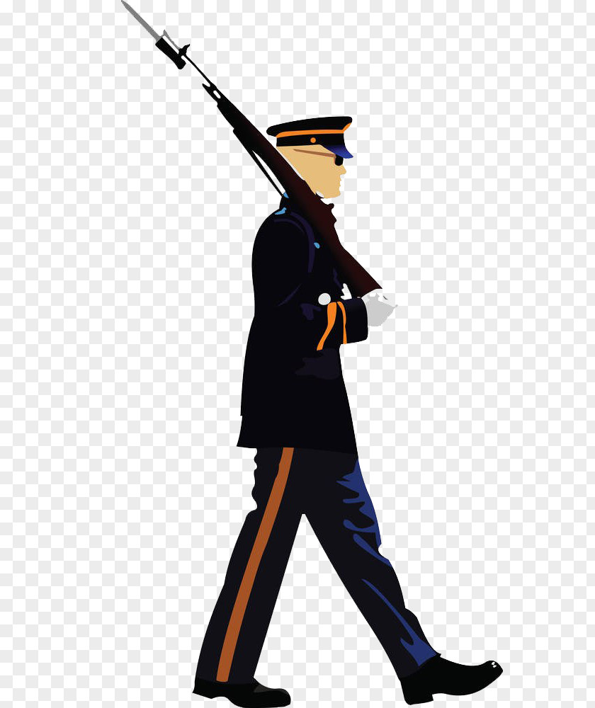 Policemen Armed With Guns Soldier Military Parade Clip Art PNG