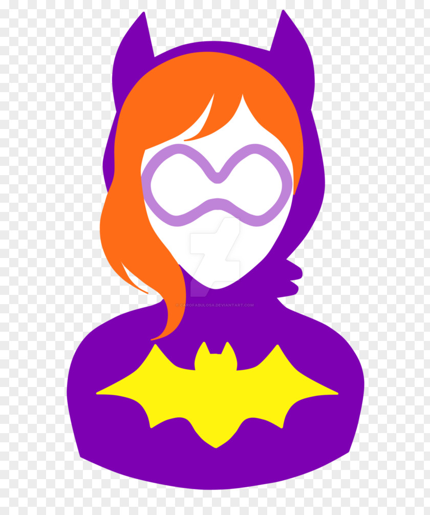 Batgirl Face Facial Expression Smile Clip Art PNG