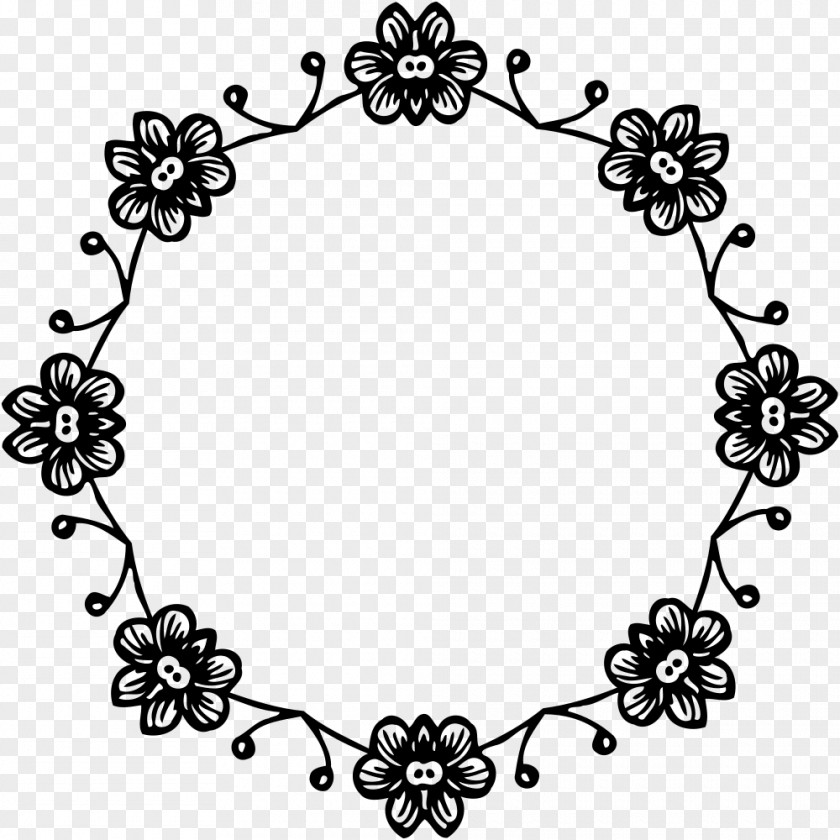 Borders And Frames Clip Art Decorative Flower PNG