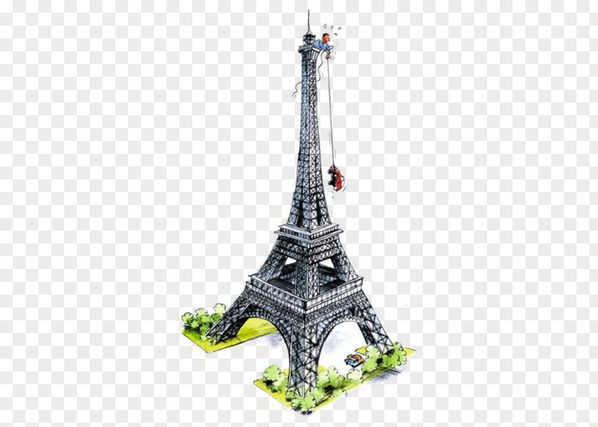 Eiffel Tower Peeking At Peak Oil Drawing Perspective PNG