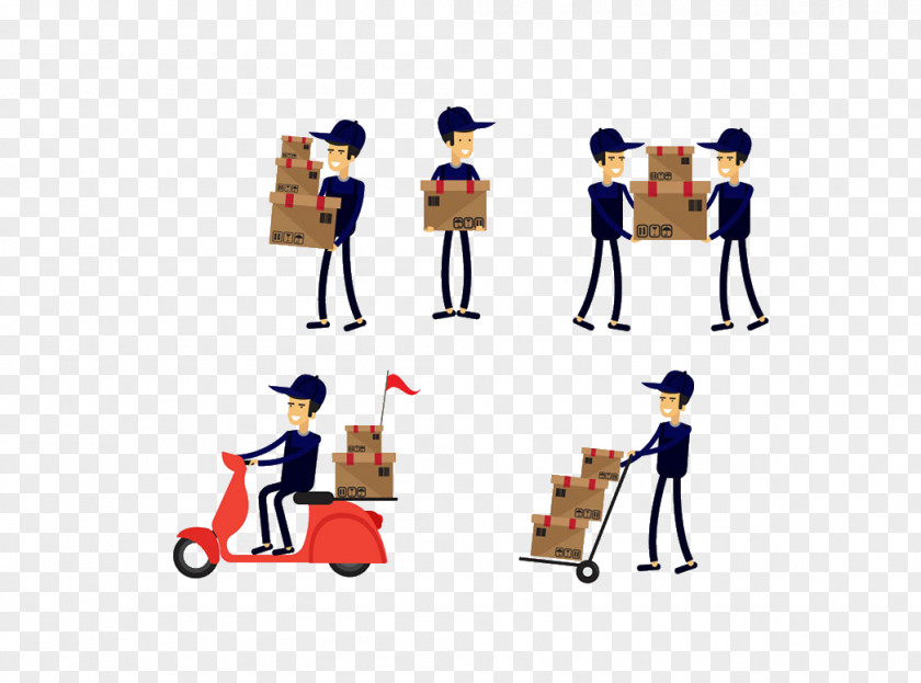 Express Car Courier Delivery Mail Carrier PNG