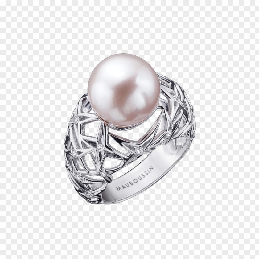 Ring Pearl Diamond Jewellery Solitaire PNG