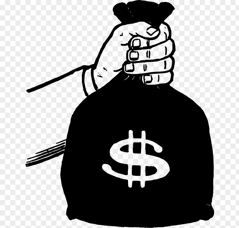 Symbol Blackandwhite Money Bag PNG