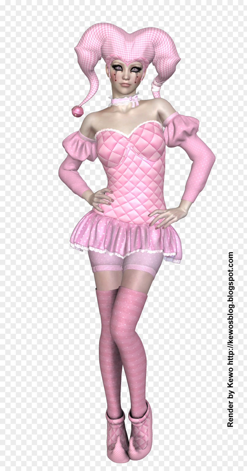 Columbine Costume Pink M Character Fiction PNG