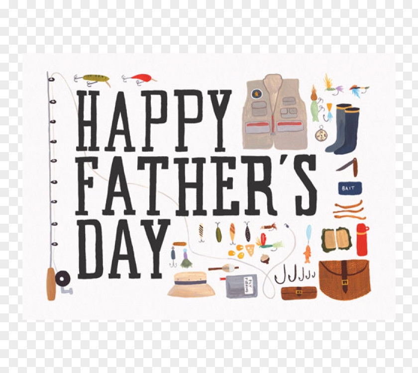 Happy Fathers Day Card Brand Product Design Art Fishing PNG