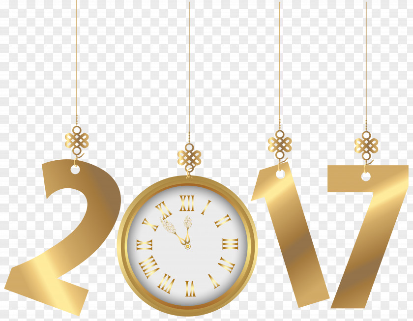 2017 Hanging Gold Transparent Clip Art Image New Year PNG