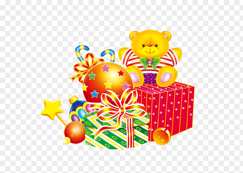 Bear Christmas Decoration And Gifts Santa Claus Gift PNG