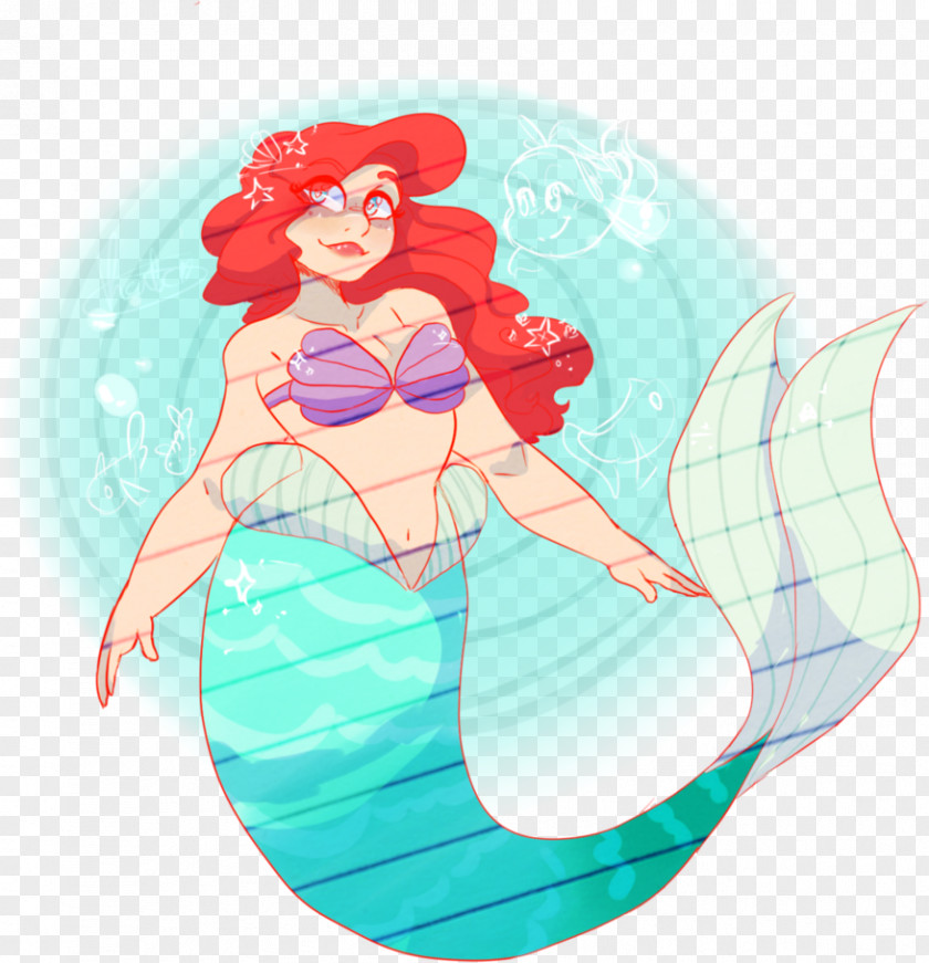 Drawing Mermaid Ariel Disney Princess Cartoon PNG