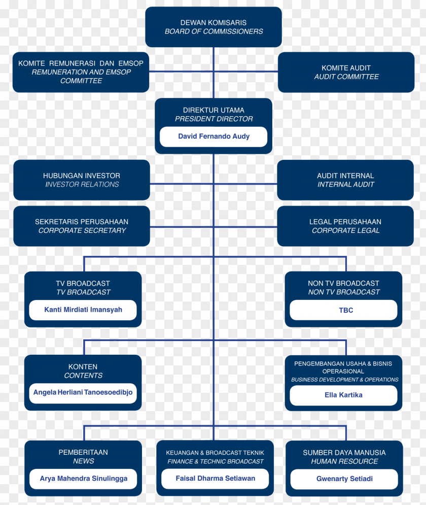 Hierarchy Indonesia Media Nusantara Citra Organizational Structure MNC Corporation PNG