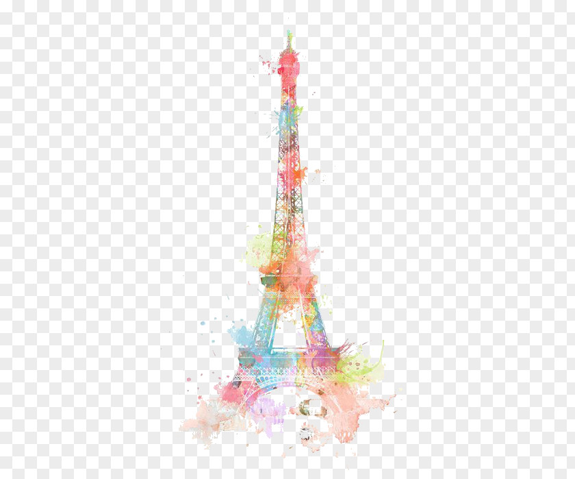 Retro,lovely,Eiffel Tower Eiffel Drawing Watercolor Painting PNG
