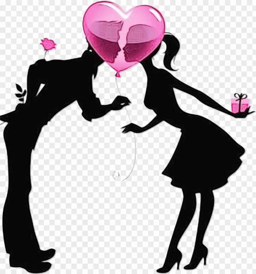 Silhouette Heart Love Gesture PNG