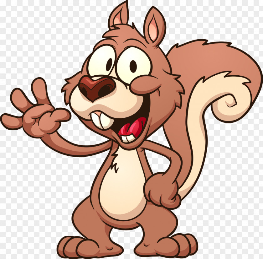 Vector Squirrel Cartoon Clip Art PNG
