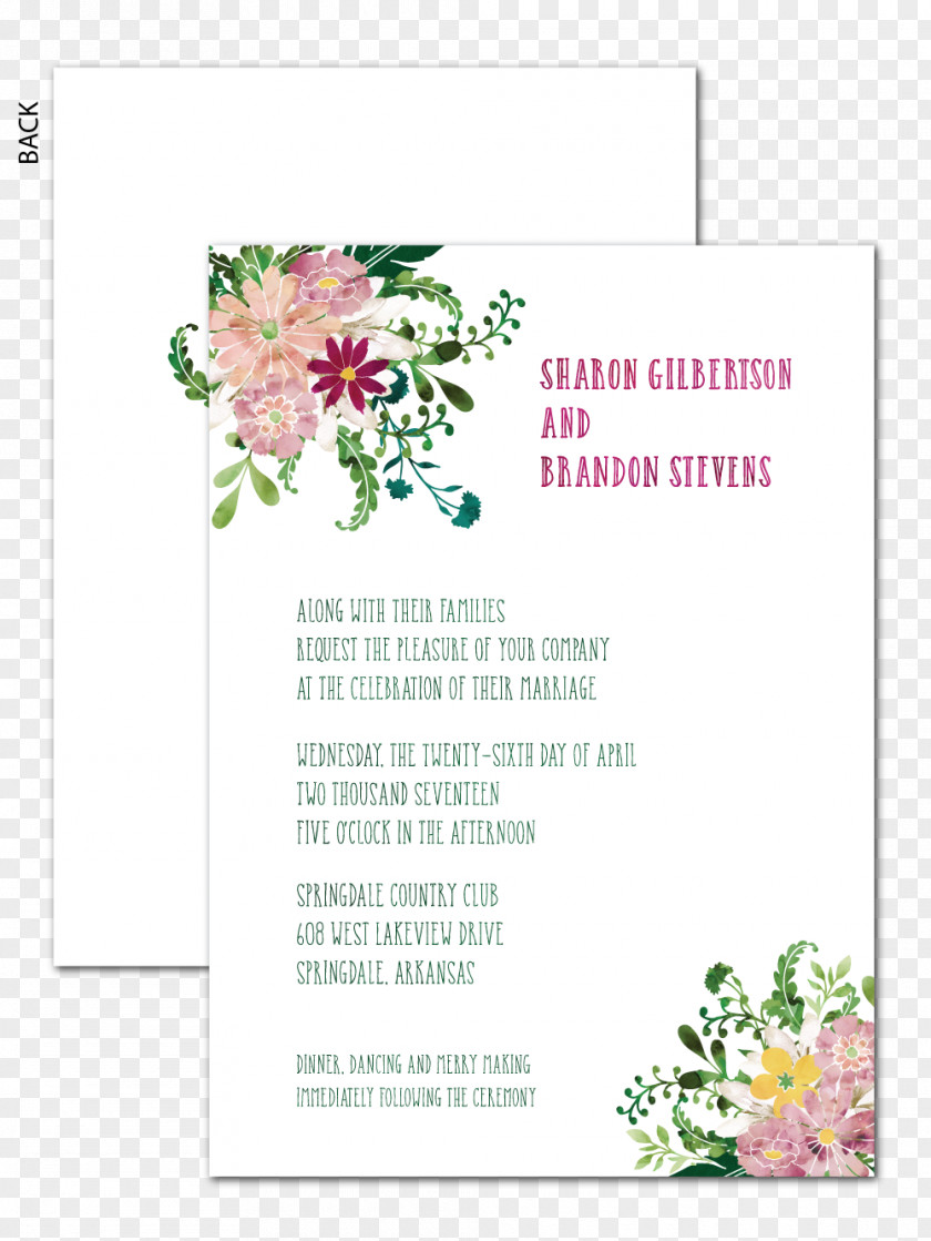 2017 Wedding Card，wedding Invitation Card Floral Design Paper Flower Bouquet Place Cards PNG