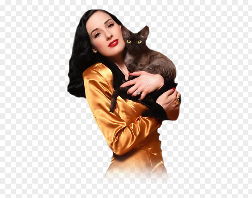 Cote Outline Dita Von Teese Devon Rex Celebrity Cat Lady Cats & Dogs PNG