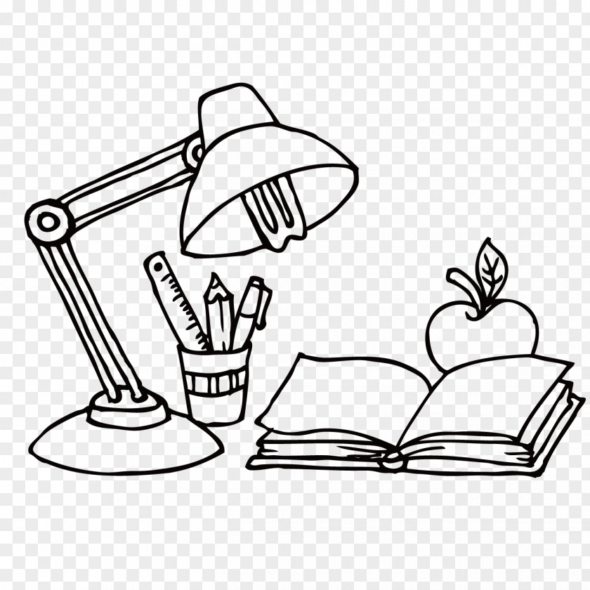 Desk Lamp Image Painting Vector Graphics Illustration PNG