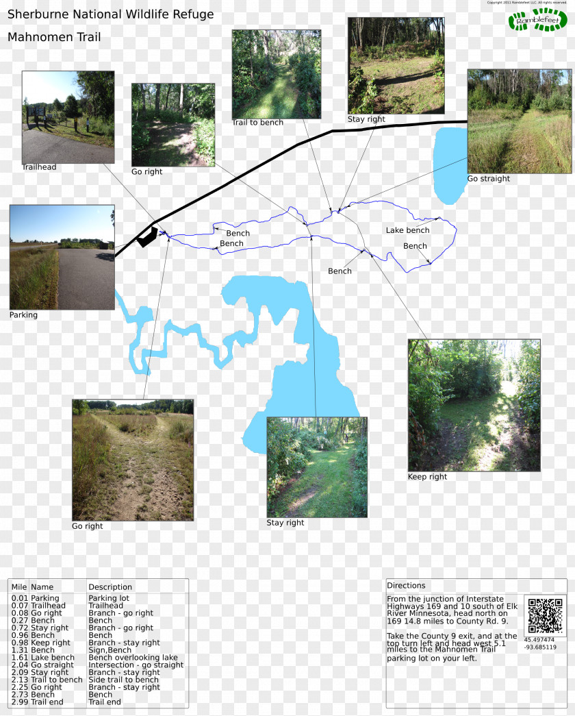 Sherburne National Wildlife Refuge Trail Map PNG