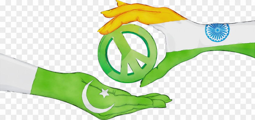 Green Flag Of Pakistan India Watercolor PNG