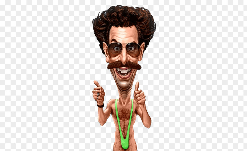 Youtube Sacha Baron Cohen Borat Sagdiyev YouTube Caricature PNG